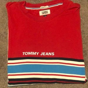 Red t-shirt- Tommy Hilfiger oversized fit Size:XL